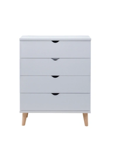 Furniture Of America Massenburg Ii Modern 4-drawer Chest In White