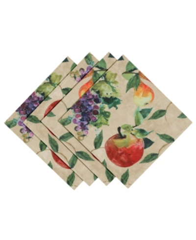 Laural Home Palermo 20x20 Napkin In Tan And Green
