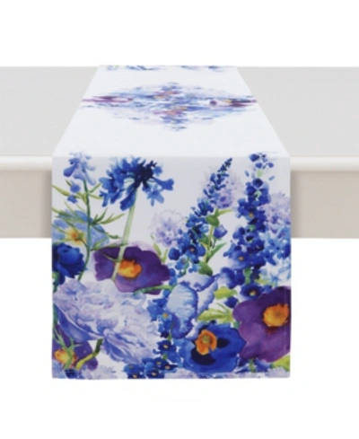 Laural Home Wild Garden 13x90 Table Runner In Purple And Blue