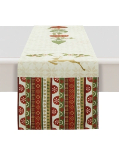 Laural Home Simply Christmas Table Runner 13 X 90 In Red And Tan