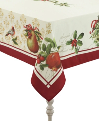 Laural Home Festive Opulence Tablecloth 70 X 120 In Red And Tan