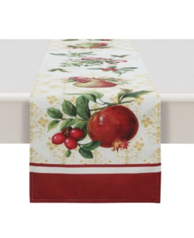 Laural Home Festive Opulence Table Runner 13 X 72 In Red And Tan