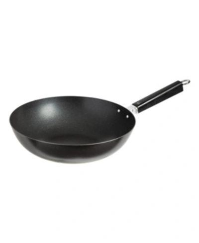 Honey Can Do Professional Series 12" Carbon Steel Excalibur Nonstick Stir Fry Pan With Phenolic Handle In Black