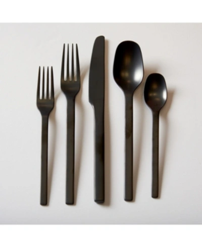 Villeroy & Boch Manufacture Rock Flatware, 5 Piece Place Setting In Black