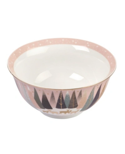 Portmeirion Sara Miller Frosted Pines 6" Candy Bowl In Multi