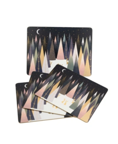 Portmeirion Sara Miller Frosted Pines Placemats, Set Of 4 In Multi