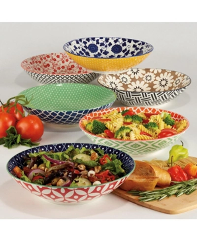 Certified International Soho Set Of 6 Dinner Bowls In Multicolor