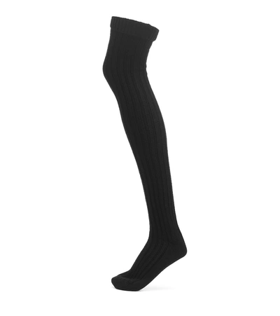 Rick Owens X Moncler Wool-blend Socks In Black