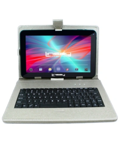 Linsay 10.1" New Quad Core 32gb Tablet Android 10 Bundle Deluxe With Silver Keyboard In Black