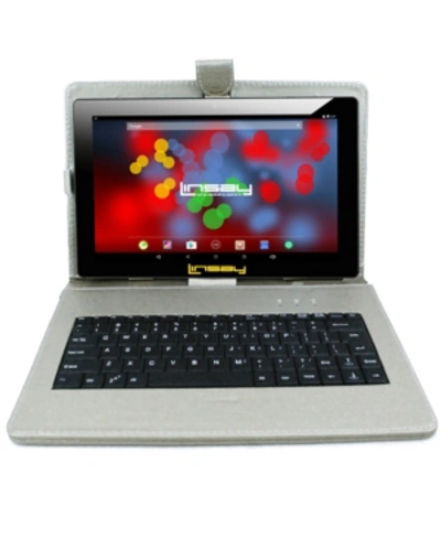 Linsay 10.1" 1280x800 Ips Screen Quad Core 2gb Ram Tablet 32gb Android 10 With Silver Keyboard In Black