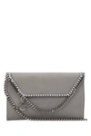 Stella Mccartney Falabella Mini Shoulder Bag In Light Gray/silver