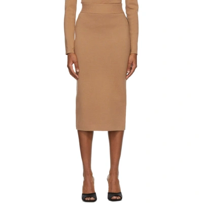 Victor Glemaud X Revolve Colorblock Skirt In Camel/black