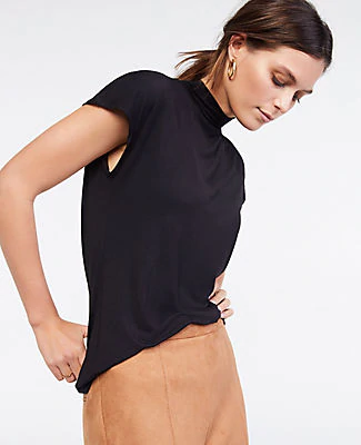 mock neck cap sleeve top