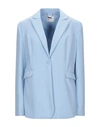Guess Suit Jackets In Sky Blue