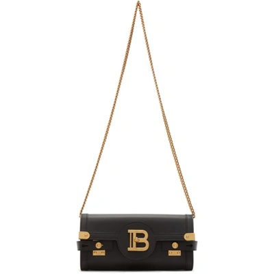 Balmain Black Leather B-buzz 23 Clutch Bag