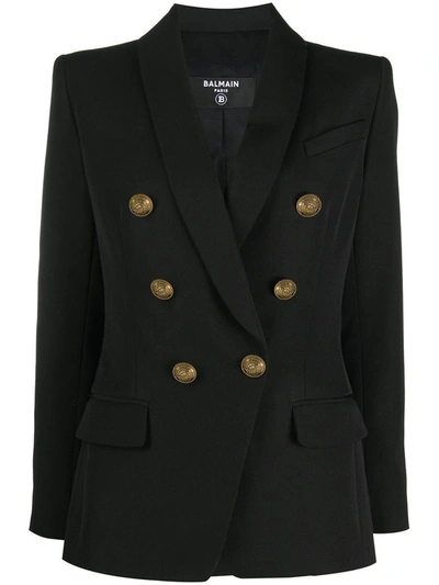 Balmain Women's Black Wool Blazer