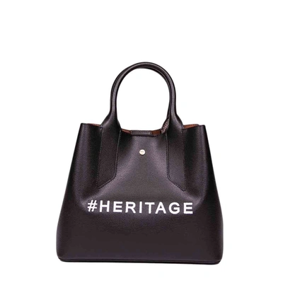 Borbonese Women's Black Leather Handbag