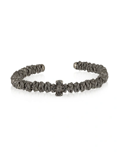 Be Unique Bracelets Homme Bracelet Rosario Reptile En Argent 925 In Noir