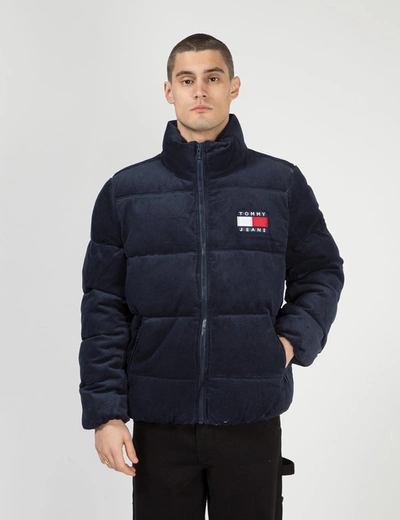 Tommy Hilfiger Tommy Jeans Corduroy Puffa Jacket In Navy Blue | ModeSens