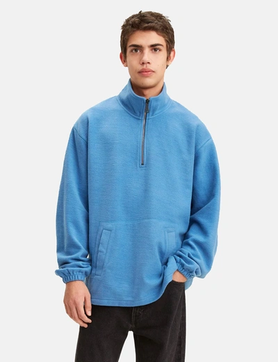 Levi's Levis Skate Quarter Zip 3 In Blue