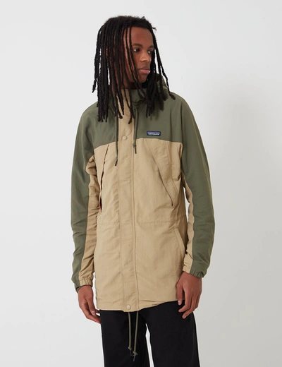 Patagonia Recycled Nylon Parka Jacket In Beige