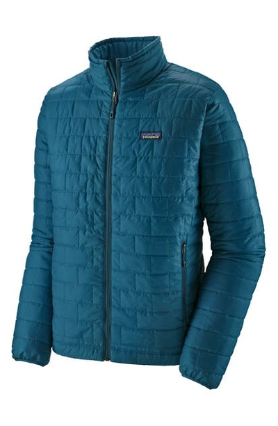 Patagonia Nano Puff Water Repellent 700 Fill Power Down Puffer Jacket In Crater Blue