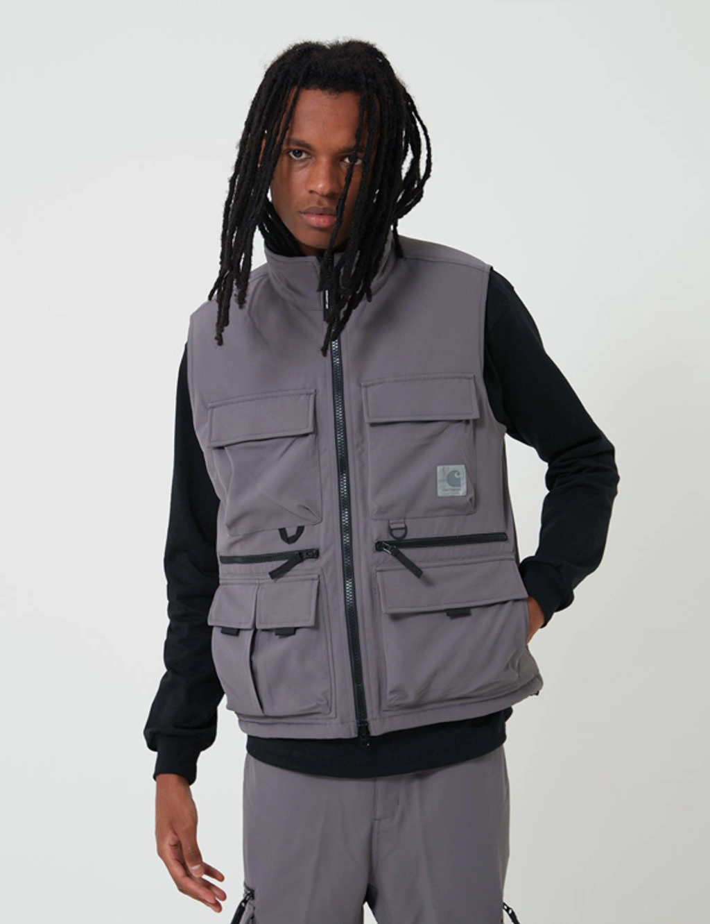 トップス Carhartt WIP COLEWOOD VEST Carhartt Colewood Vest Men's Gray Size M WIP Tactical