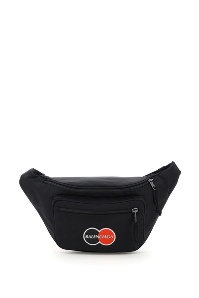 Balenciaga Explorer Beltpack With Uniform Logo Patch In Black
