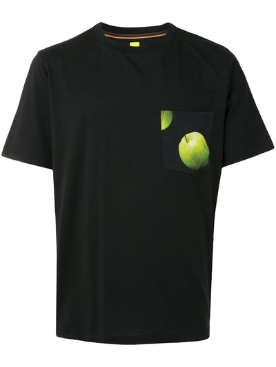 Paul Smith Gents 50th Anniversary Apple Graphic Tee Shirt In Black