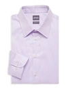 Armani Collezioni Emporio Armani Cotton Regular Fit Shirt In Lavendar