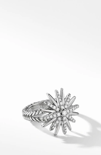 David Yurman Starburst Ring In Sterling Silver With Diamonds