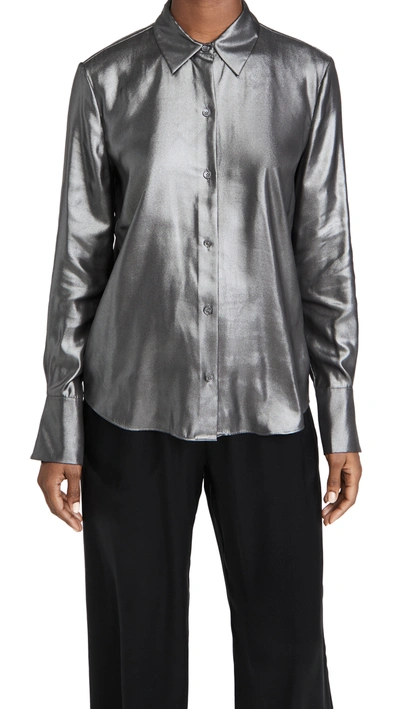 Equipment Sedienne Button Up Shirt In Pewter