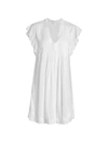 Poupette St Barth Women's Sasha Lace-trim Mini Dress In White