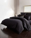 Donna Karan Collection Silk Indulgence Queen Duvet Set Bedding In Black