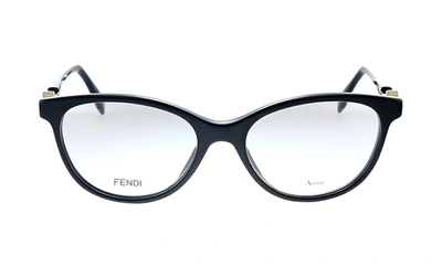 Fendi Ff 0347 807 52 Oval Eyeglasses In Black