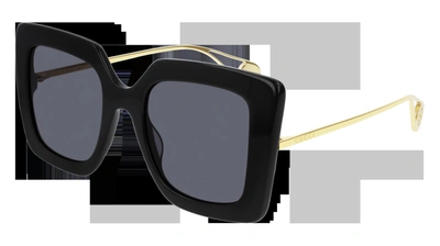 Gucci Gg0435s W Oversized Square Sunglasses In Grey