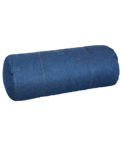 Karin Maki American Denim Bolster Pillow Bedding In Blue
