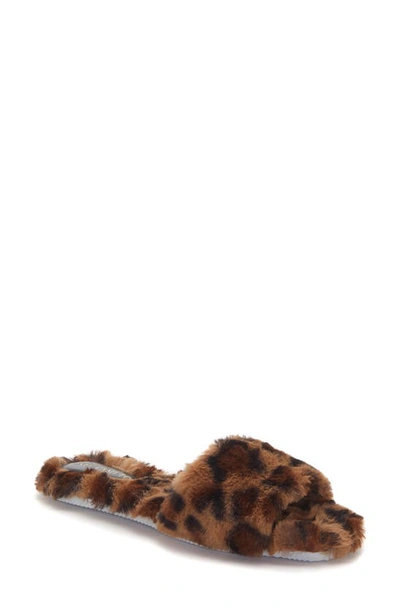 Vince Camuto Women's Ampendie Fuzzy Slide Slippers Women's Shoes In Leopard