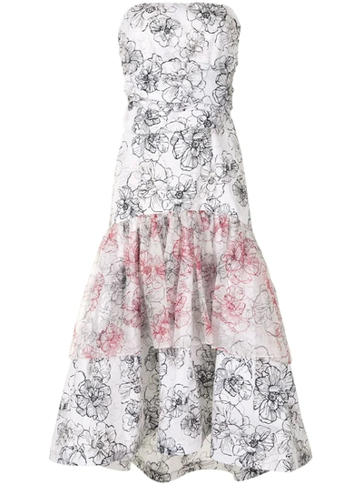 Silvia Tcherassi Allerona Floral Print Dress In White