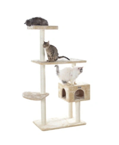 Gleepet Cat Tree With Perch And Playhouse In Beige