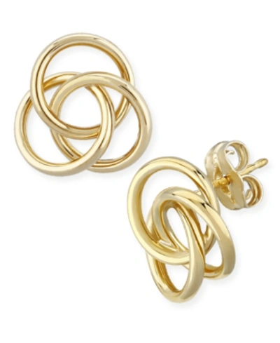 Macy's Love Knot Stud Earrings In 14k Gold
