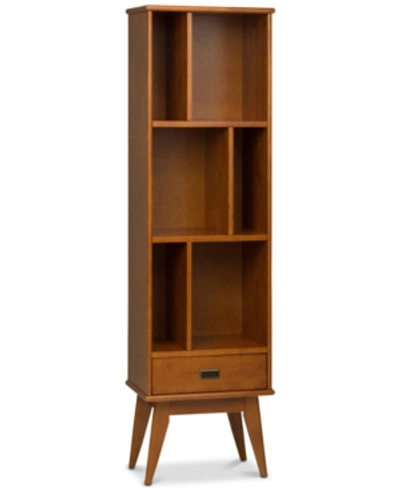 Simpli Home Ednie Bookcase In Teak Brown