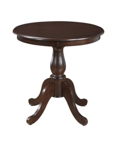 Furniture Natalie Round Pedestal Dining Table In Brown