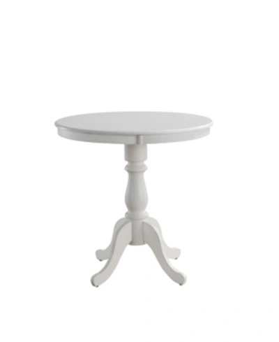 Carolina Classics Natalie Round Pedestal Bar Table In White