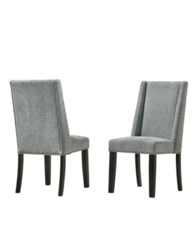 Carolina Classics Zoe Upholstered Dining Chair, Set Of 2 In Gray