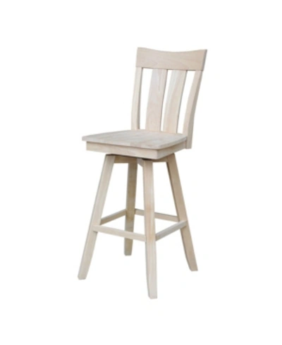 International Concepts Ava Bar Height Stool With Swivel And Auto Return In Cream