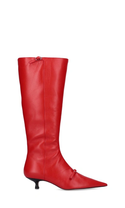 Abra Sharp High Boots In Red