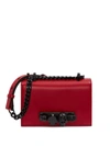Alexander Mcqueen Four Ring Mini Bag In Red