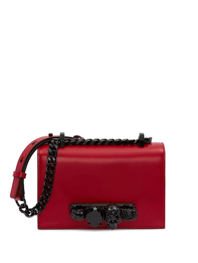 Alexander Mcqueen Four Ring Mini Bag In Red