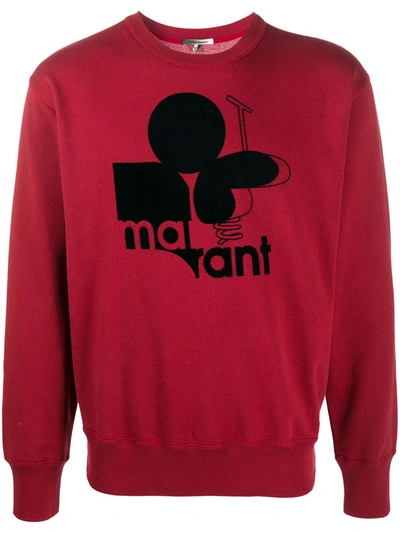 Isabel Marant Miko Sweatshirt In Red Cotton